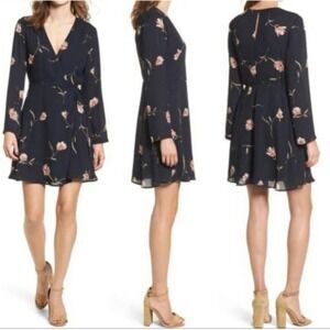 Lush Ella Long Sleeve Wrap Floral Dress